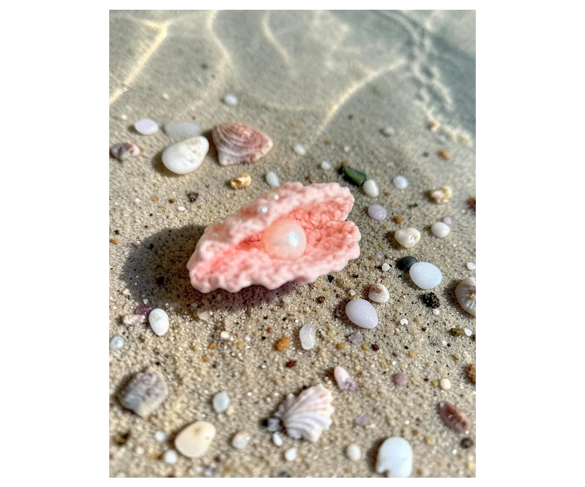 Conjunto de sereia rosa Les P\'tits Déguiz com turbante e concha de pérola rosa