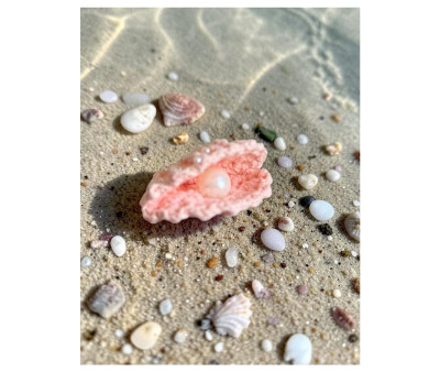 Conjunto de sereia rosa Les P\'tits Déguiz com turbante e concha de pérola rosa