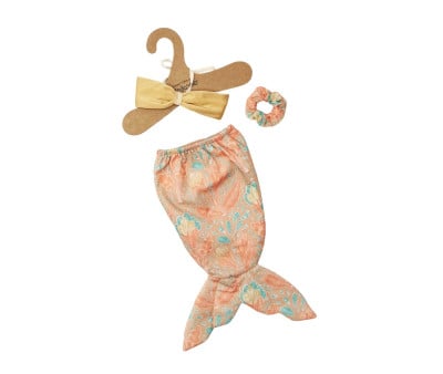 Conjunto de sereia dourada Les P\'tits Déguiz Aquarius com Scrunchie