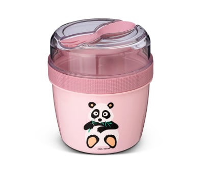 Lancheira Panda Pink Snack N'ice Cup com disco de refrigeração
