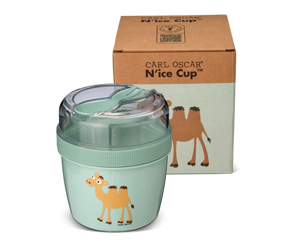 Boîte à Lunch Snack N\'Ice Cup avec Bloc Réfrigérant Green Camel