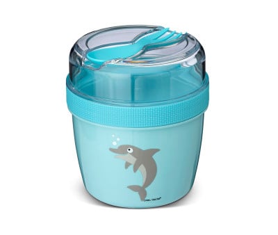 Lancheira Blue Dolphin Snack N'ice Cup com disco de refrigeração