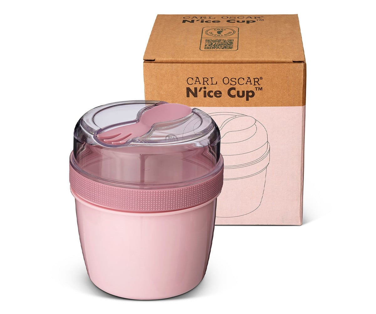 Lancheira Sn'ice Cup com disco de Refrigeração Pink