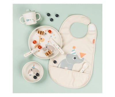 Babero con Velcro Celebration Sand