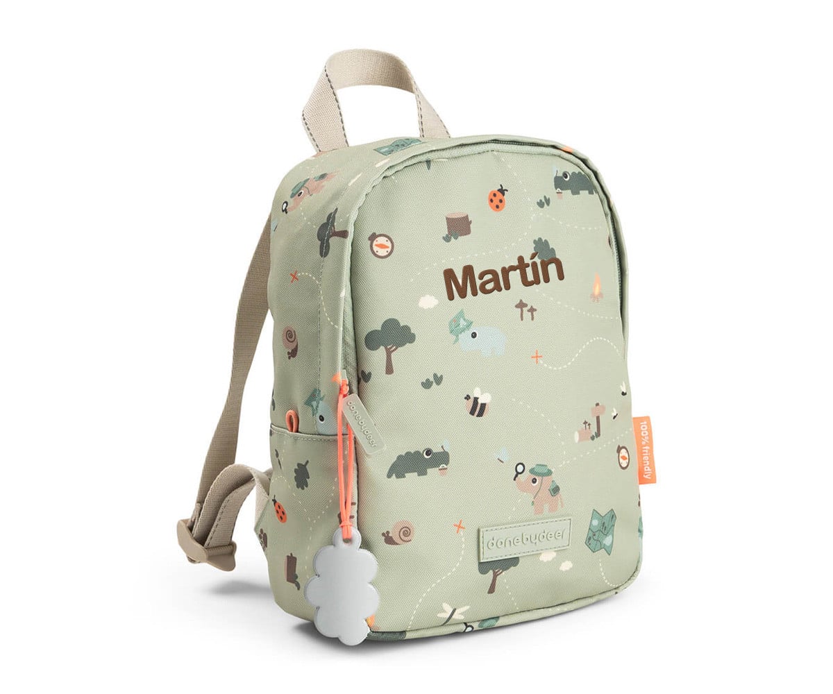 Mochila Infantil Tiny Trails Green Personalizable