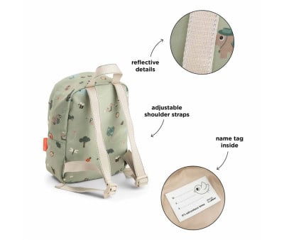 Mochila Infantil Tiny Trails Green Personalizable