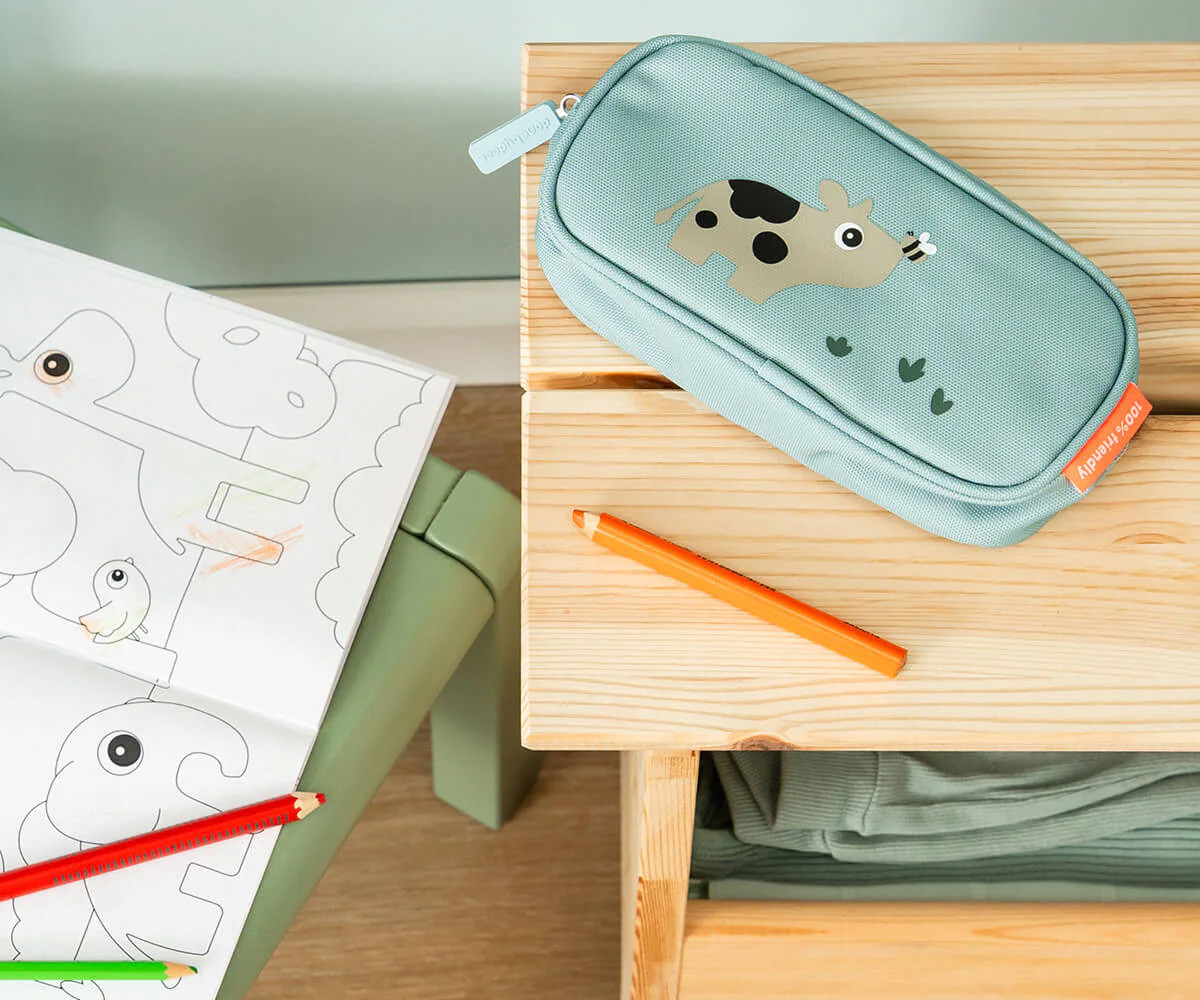 Estuche Escolar Tiny Farm Blue
