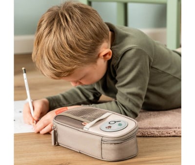 Estuche Escolar 2 Compartimentos Tiny Trails Sand