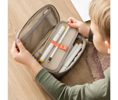 Estuche Escolar 2 Compartimentos Tiny Trails Green