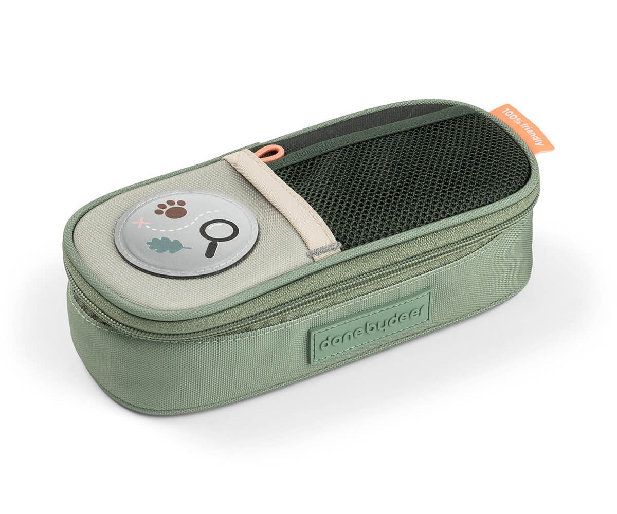 Estuche Escolar 2 Compartimentos Tiny Trails Green