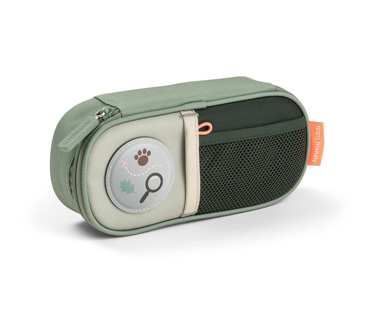 Estuche Escolar 2 Compartimentos Tiny Trails Green