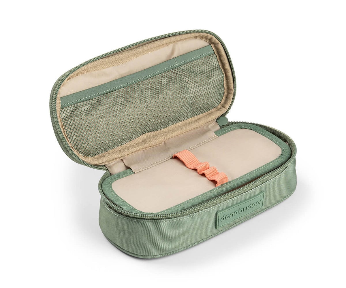 Estuche Escolar 2 Compartimentos Tiny Trails Green