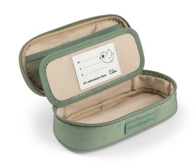 Estuche Escolar 2 Compartimentos Tiny Trails Green