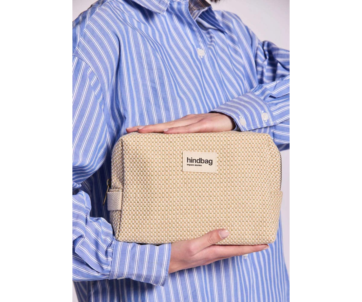 Borsa da Toilette Leon Nude Woven