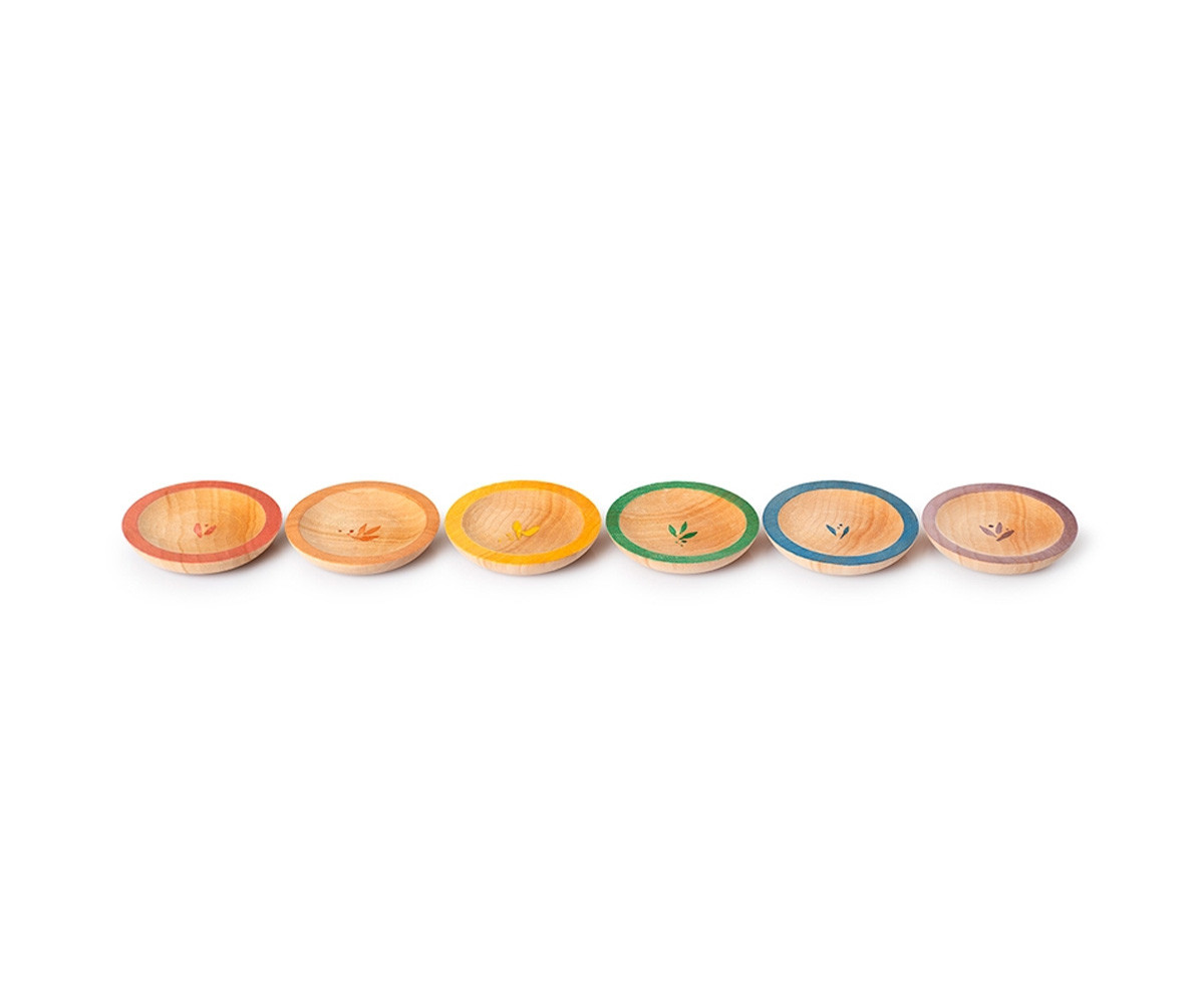 6 Platos de Madera Grapat