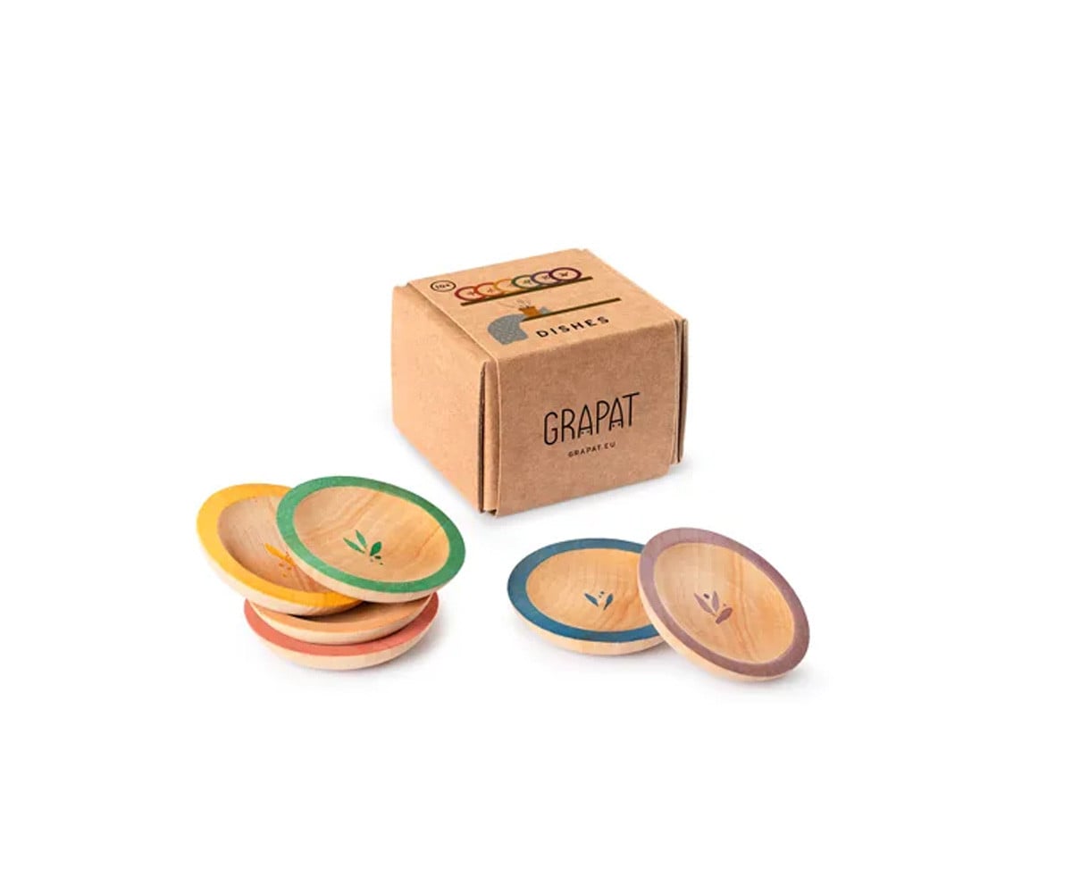 6 Platos de Madera Grapat