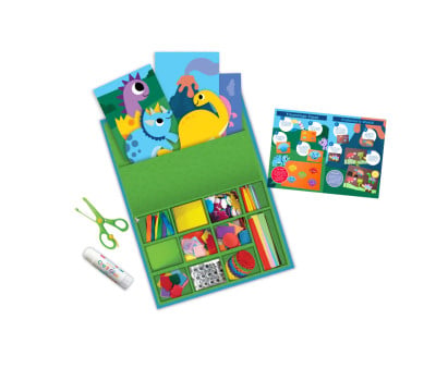 Caja de Actividades Sensoriales con Collage Dinosaur