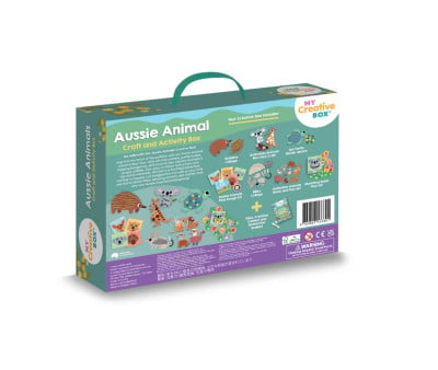 Caja de Actividades Sensoriales con Collage Aussie Animals