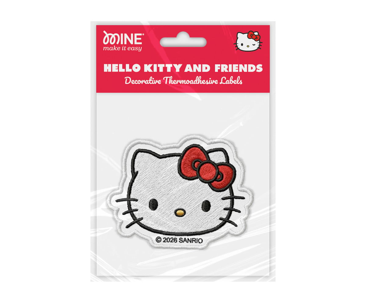 Toppa Ricamata Termoadesiva Hello Kitty Musetto