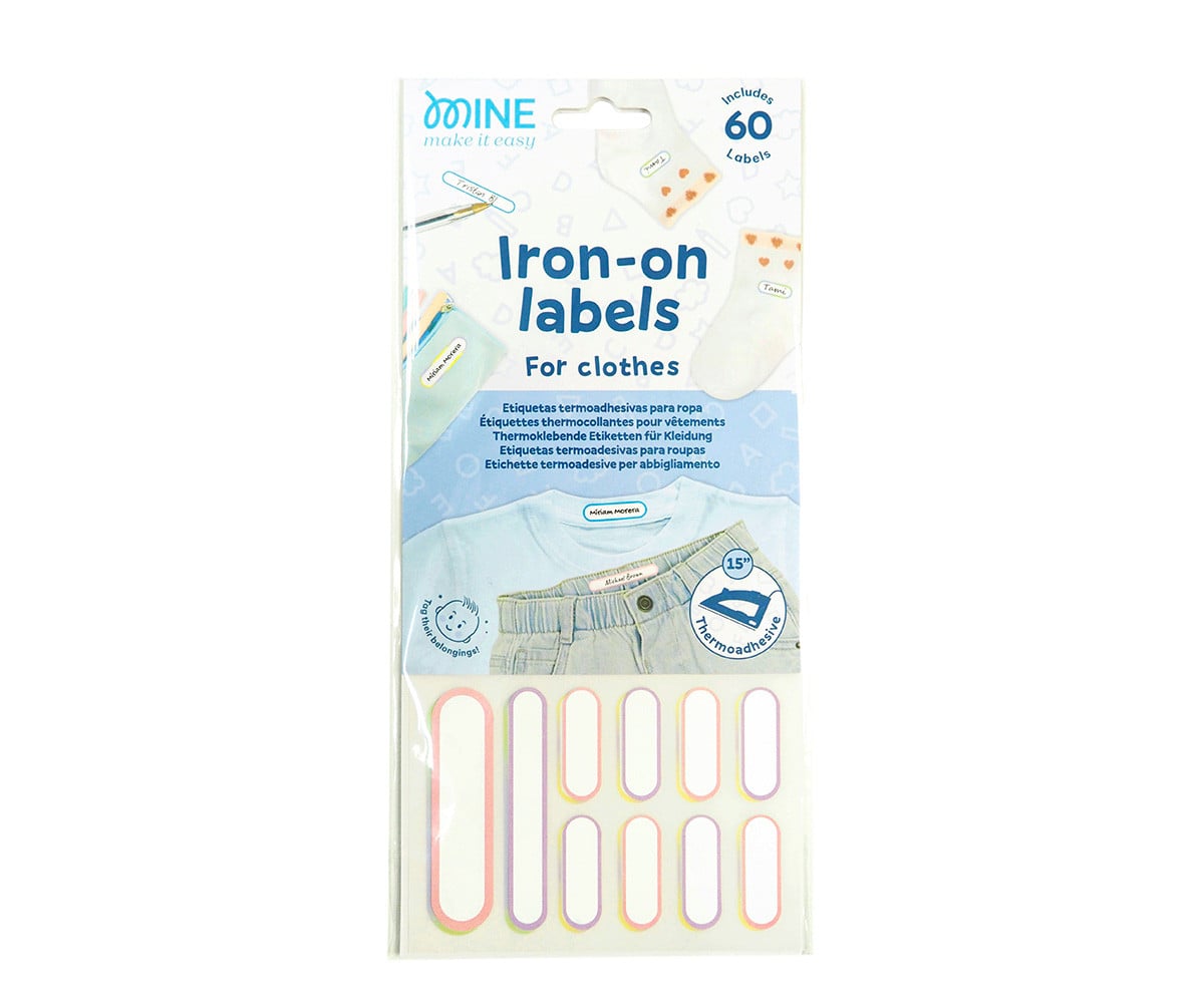 60 Iron-on Labels for Clothes MINE