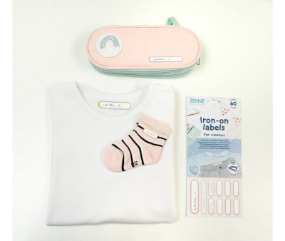 60 Iron-on Labels for Clothes MINE