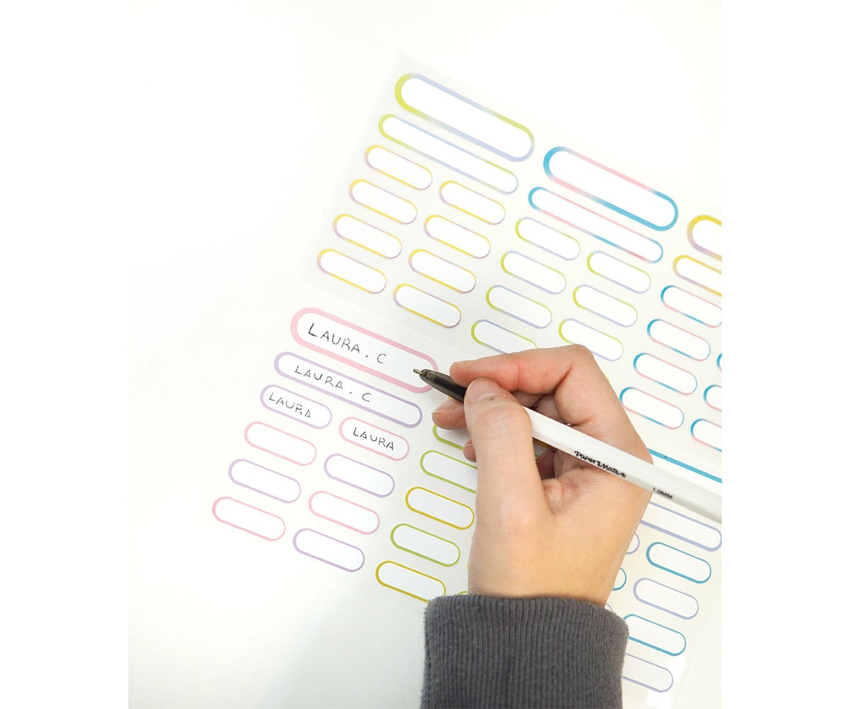 60 Iron-on Labels for Clothes MINE