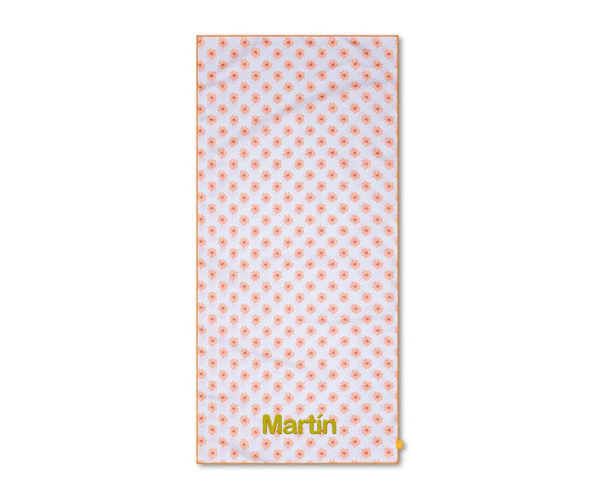 Asciugamano Microfibra Floral Love Personalizzabile