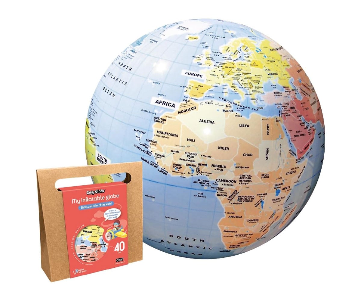 Globo Terráqueo Hinchable 40cm Países y Ciudades