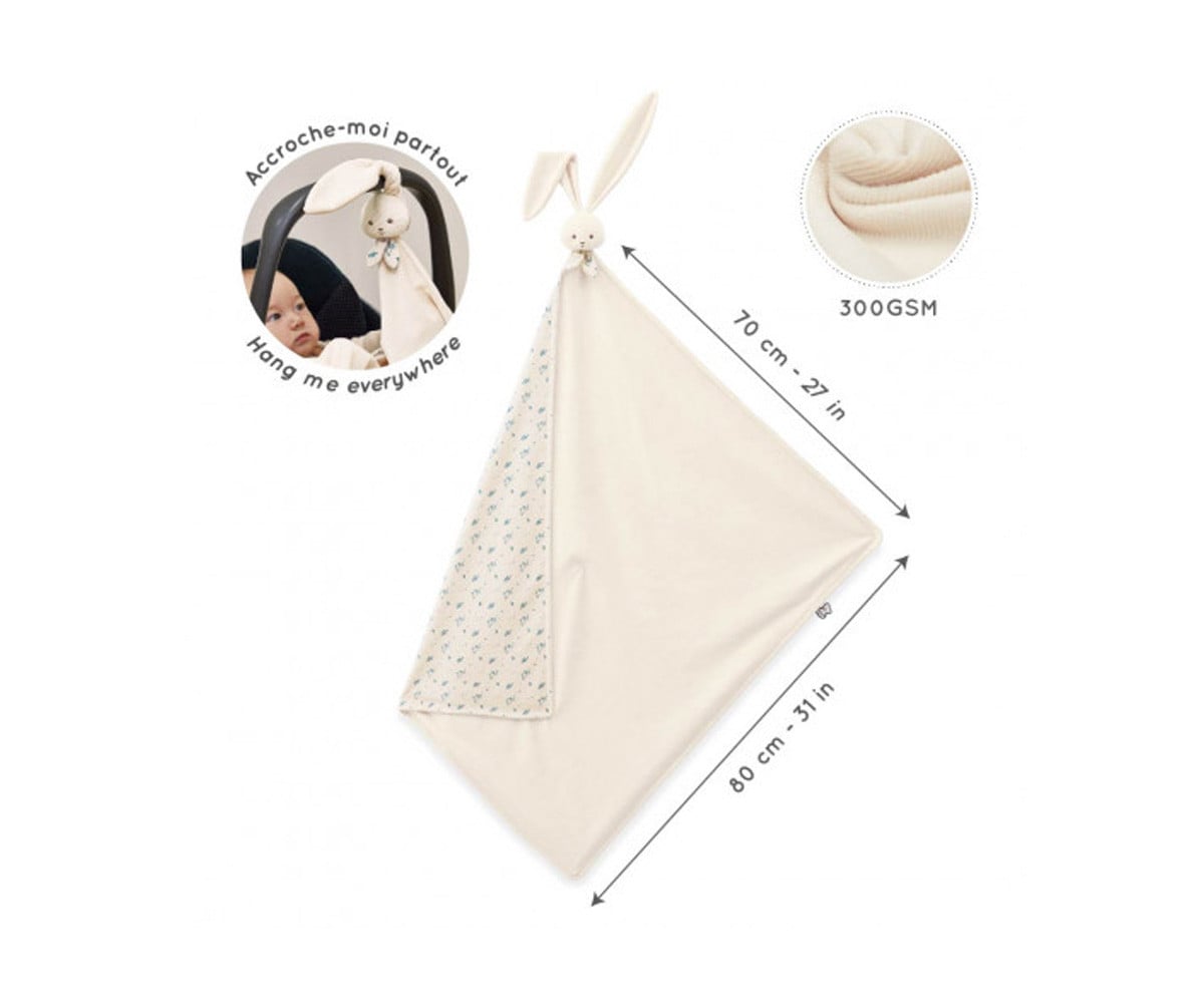 Manta de Peluche Conejito Crema