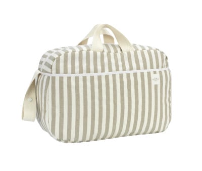 Bolso Maternidad Stripe Topo Green Personalizable