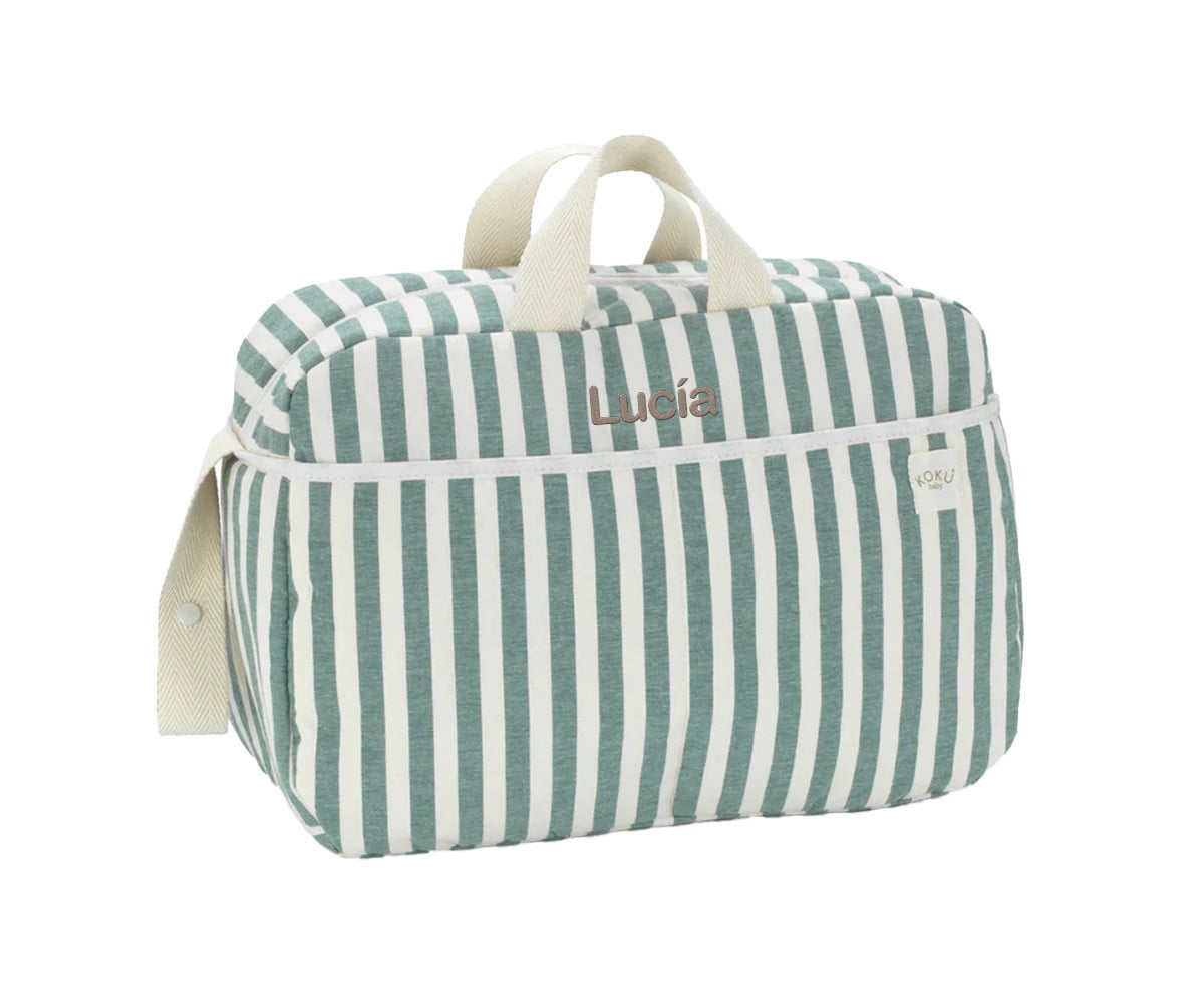 Borsa Passeggino Stripe Green Khaki