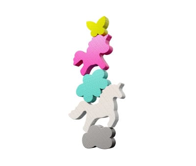 Tabletop Game Stacking Challenge Unicorns