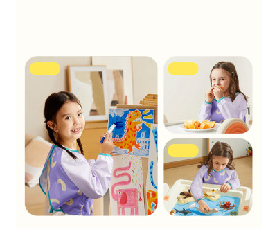 Child's Waterproof Painting Apron Purple