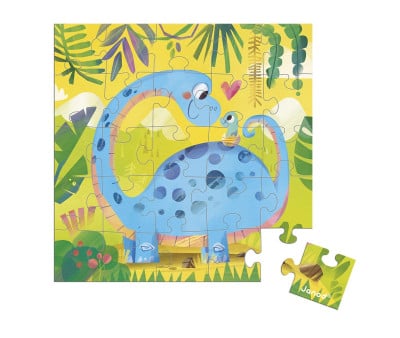 Puzzle + Card Mamma Dino e il suo Cucciolo