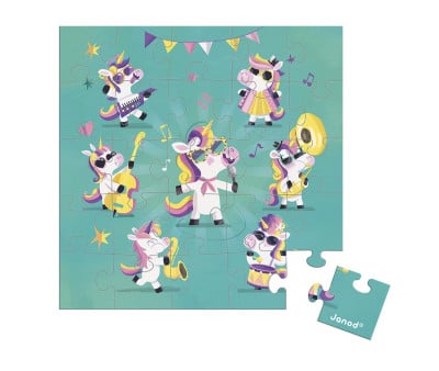 Puzzle + Card Unicorni 