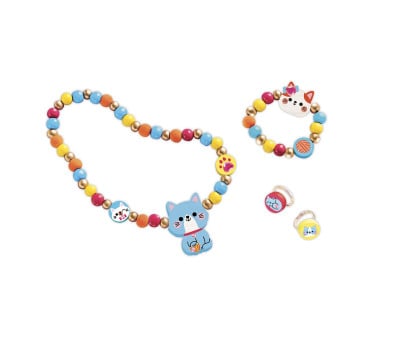 4 Gioielli in Legno Little Cats
