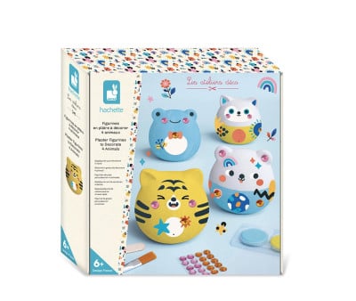 Kit Creativo 4 Animali in Gesso da Decorare