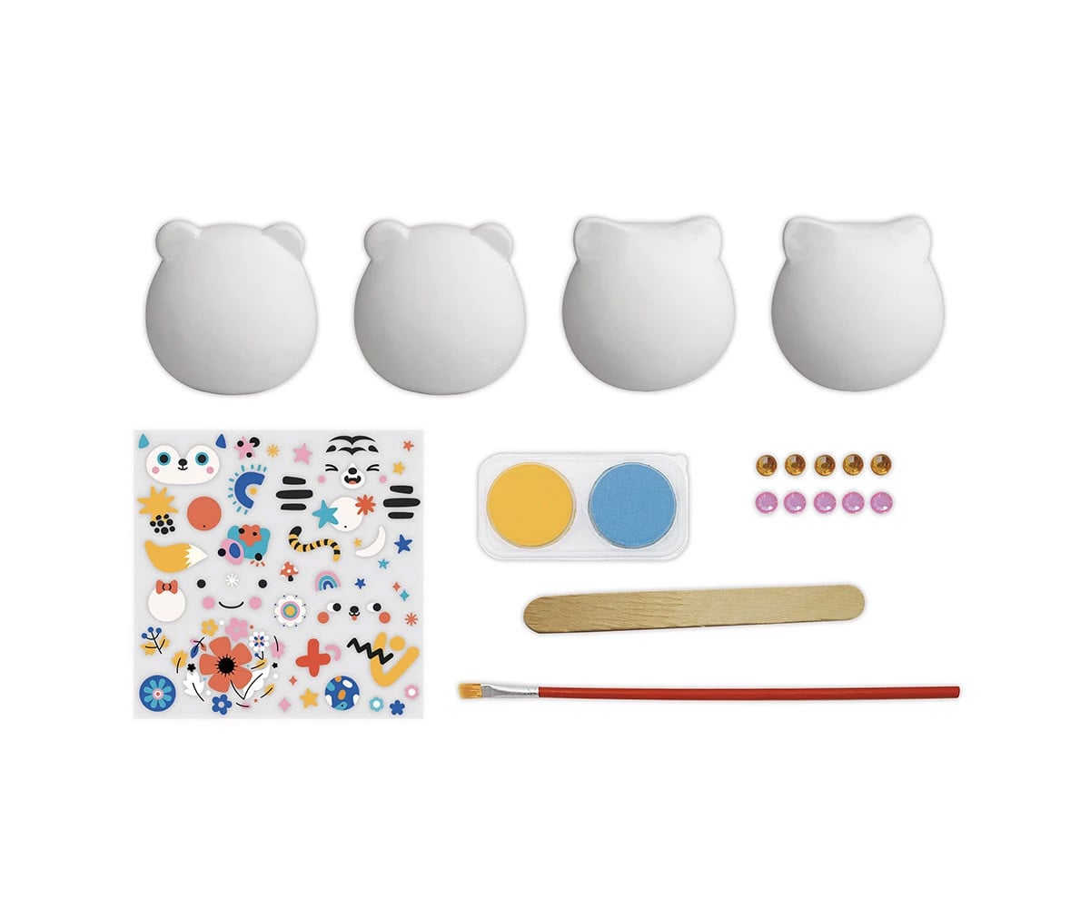 Kit Creativo 6 Animales de Yeso para Decorar
