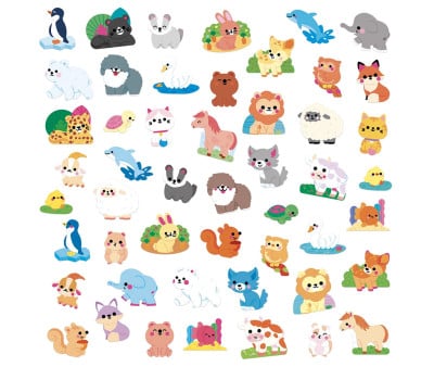 50 Pegatinas de Animales