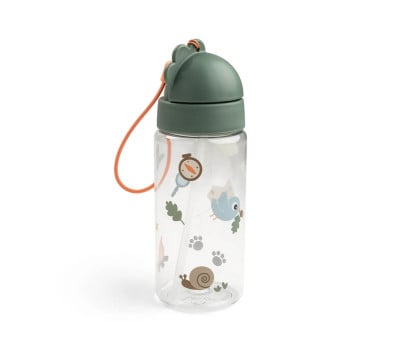Botella con Pajita Tritán Tiny Trails Green 350ml