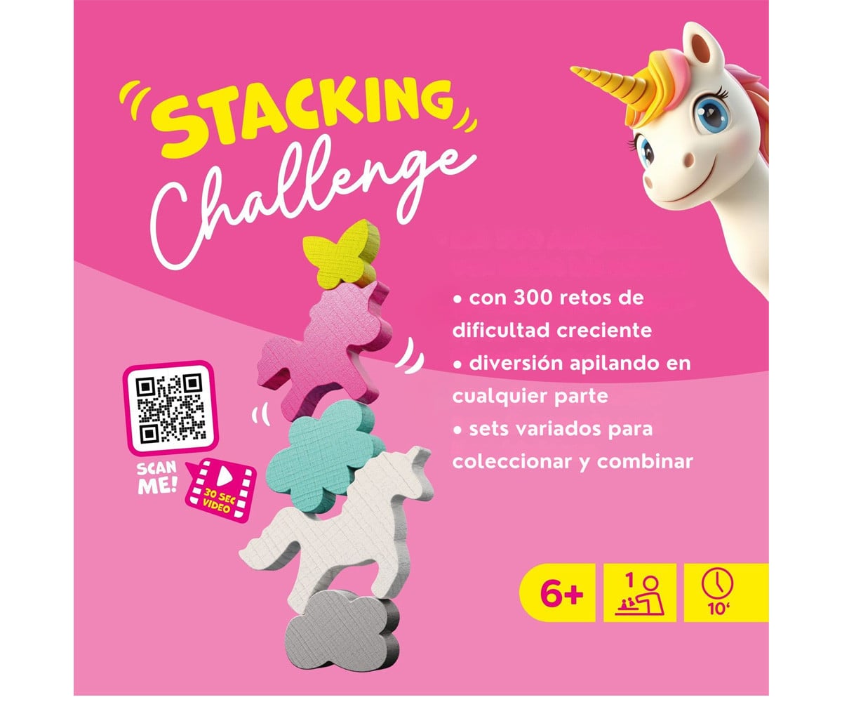 Tabletop Game Stacking Challenge Unicorns