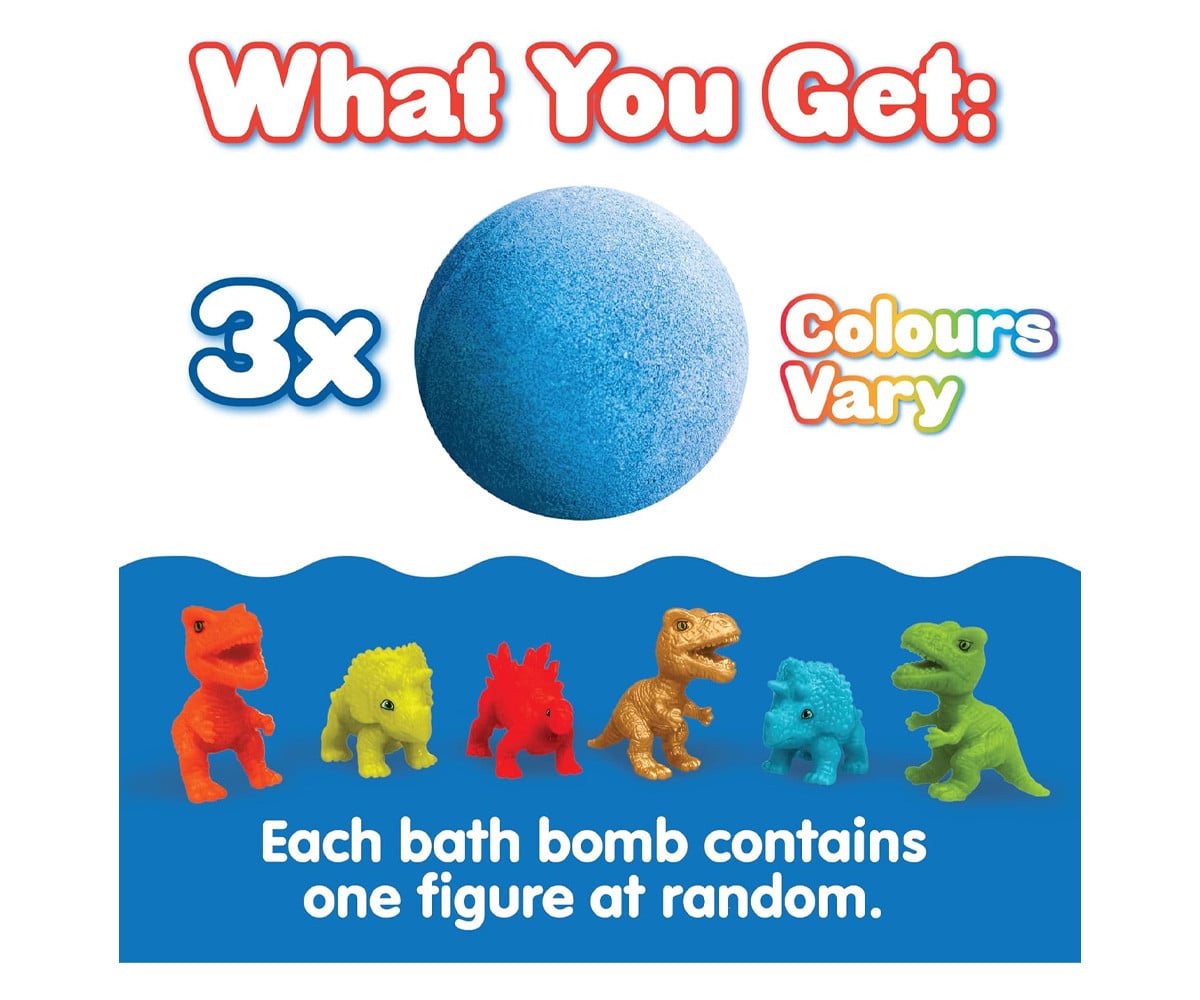 Conjunto de 3 Bombas de Banho Surprise Dinos