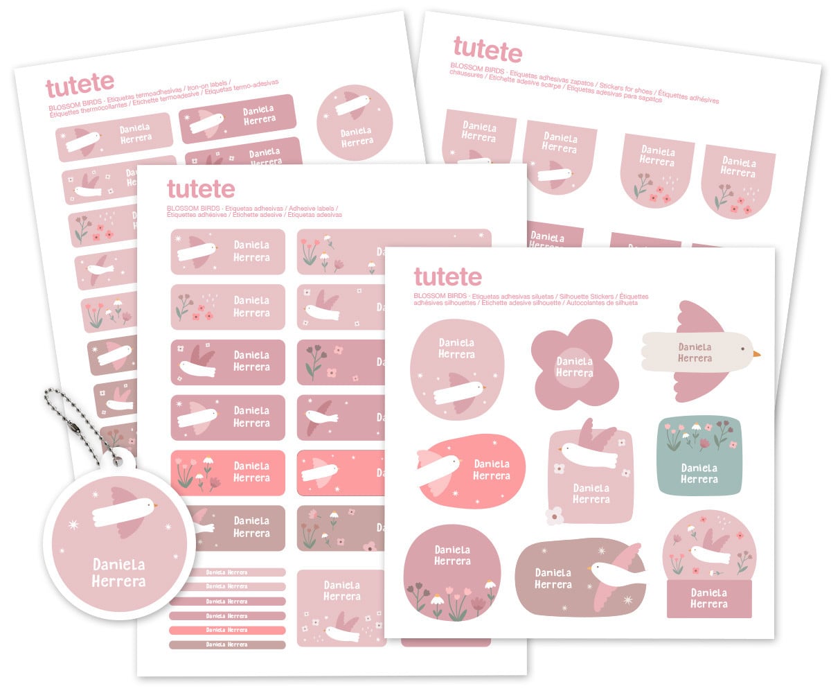 Pack Combinado Termo y Pegatinas Blossom Birds