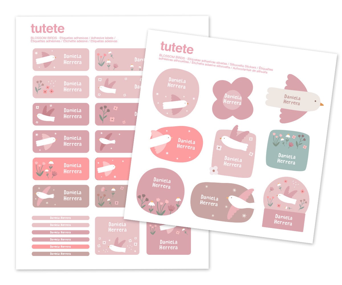 Pack Combinado Termo y Pegatinas Blossom Birds