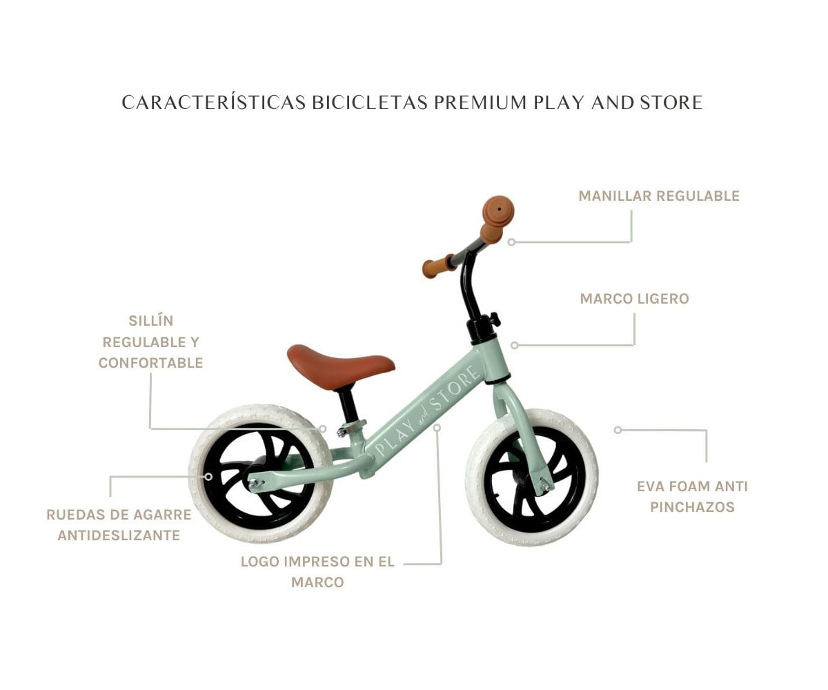 Bicicleta Equilíbrio Premium Light Blue