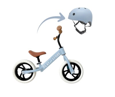 Bicicletta Balance Premium + Casco Light Blue