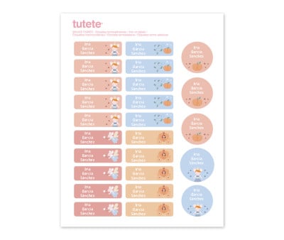 25 etiquetas de roupas Mouse Fairies