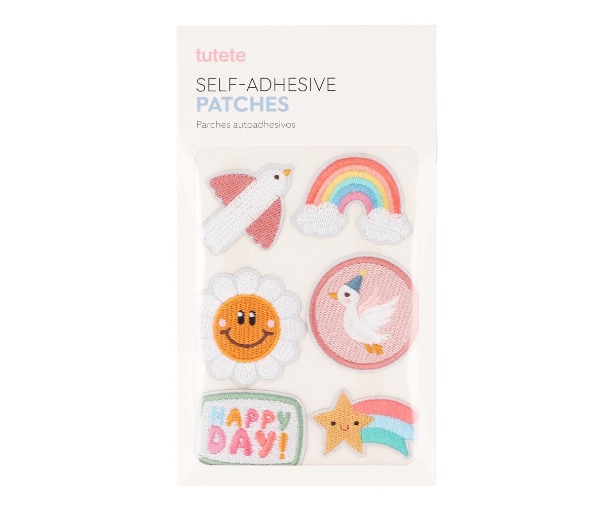 Set Toppe Ricamate Autoadesive Happy Day