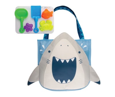 Bolsa de praia Shark com brinquedos 