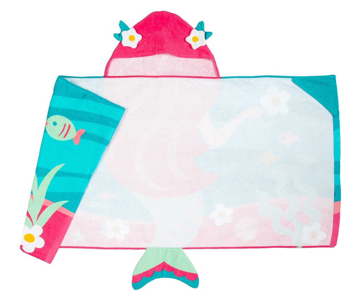 Beach Towel with Mermaid Hood